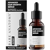 Bare Anatomy Advanced Hair Growth Serum| 3% Redensyl - 2x Better Results than Minoxidil | + 4% Anagain + 3% Baicapil | Rosemary, Biotin | Hair growth & Hair fall control serum for Women & Men | 30mL