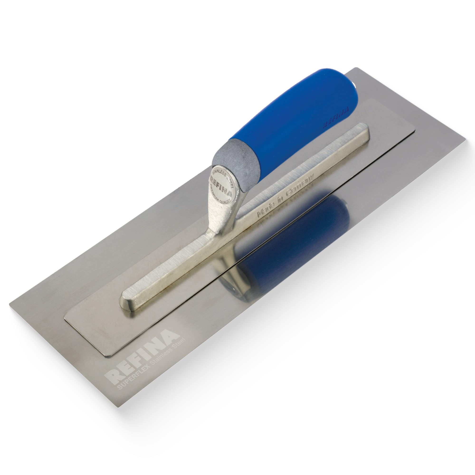 REFINA SUPERFLEX-2 Plastering Trowel - 14 x 4.75" (405 x 120mm) Flexible 0.4mm Stainless Steel Blade for Finishing Walls & Ceilings - Lightweight Plastering Tools & Construction Tools