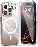 Astter for iPhone 16 Pro Case Clear,Magnetic iPhone