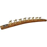 Elite Wine Racks Oak Barrel Stave Cork Display Compatible With Blanton's Bourbon Horse Cork Stoppers With Metal Banding Blantons (Walnut)