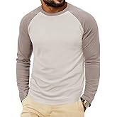 Yousify Mens Athletic Thermal T Shirts Fleece Crew Neck Long Sleeve Shirts Running Hiking Active Pullover Tops with Pocket