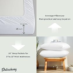 Shilucheng Tencel Sheets 4 Piece, 100% Eucalyptus