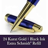 Bond & Regent Royal Blue 24 Karat Gold Rollerball Pen Certified Luxury Grade view 3