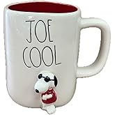 Rae Dunn Peanuts Coffee Tea Ceramic Mug, Snoopy (Joe Cool)