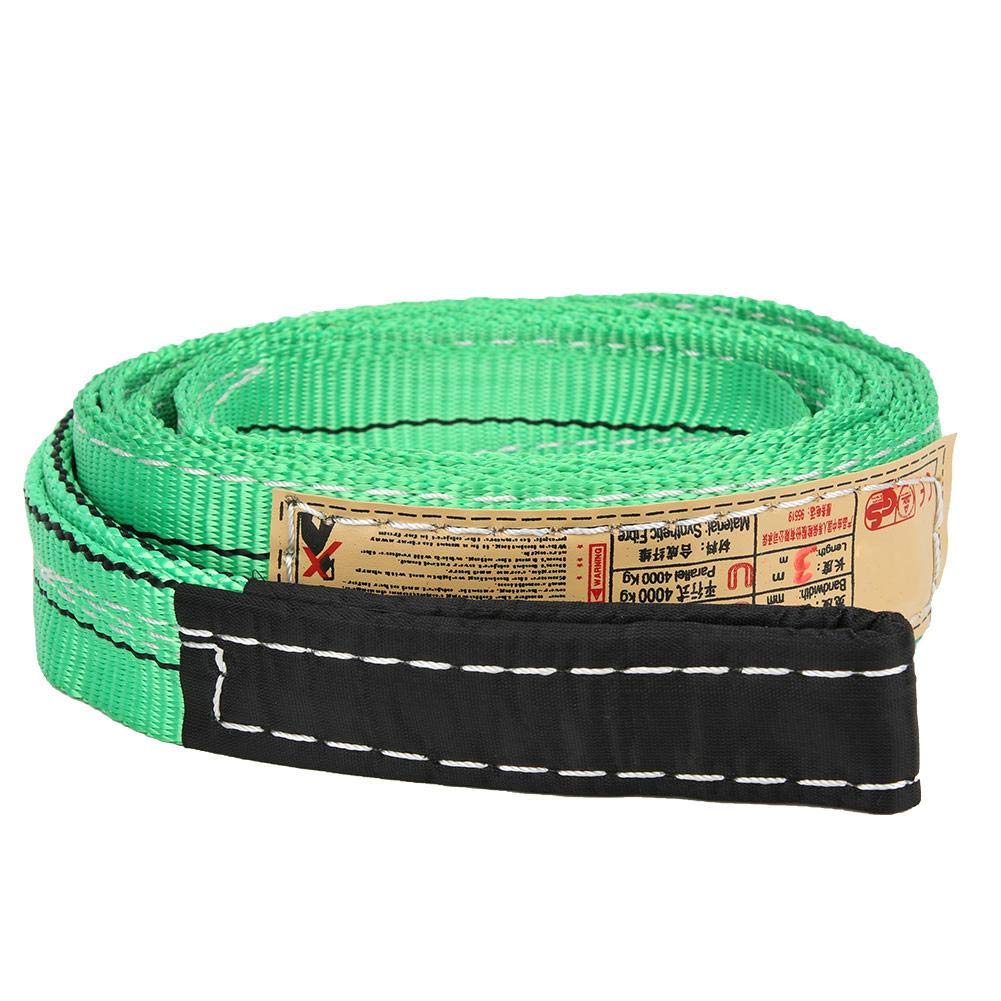 Polyester Lifting Sling 3Meter × 50mm Lift Sling Straps Green Industrial Crane Hoisting Webbing Strap 30 Ton Maximum Load Capacity Crane Towing Strap