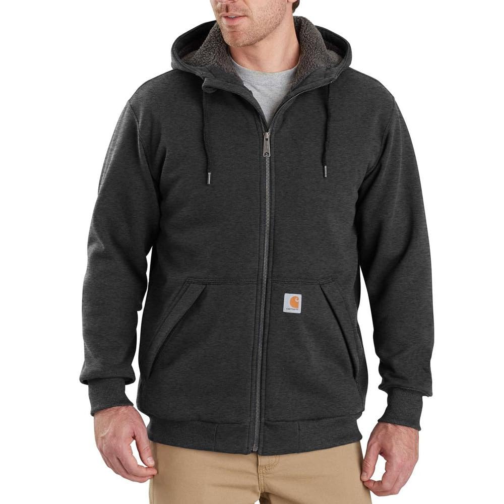 Carhartt mens Rd Rockland Sherpa Lined (Big & Tall) Hooded Sweatshirt, Carbon Heather, 4X-Large US Image