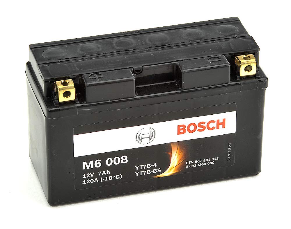 Bosch M6008 Motorcycle Battery YT7B-4 / YT7B-BS - 12V AGM 7A / h-120A