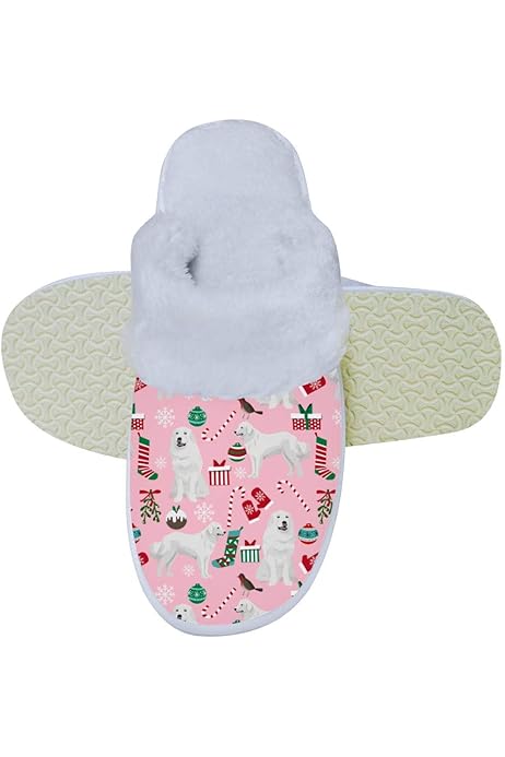 Amazon.com: Zapatillas de casa grandes pirineos pizza rosa felpa forro  espuma memoria casa zapatillas antideslizante zapatos para mujer hombre :  Ropa, Zapatos y Joyería