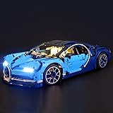 GEAMENT Upgraded Version LED Light kit for Technic Bugatti Chiron - Compatible with 42083 Lego Race Car Building Model (Model