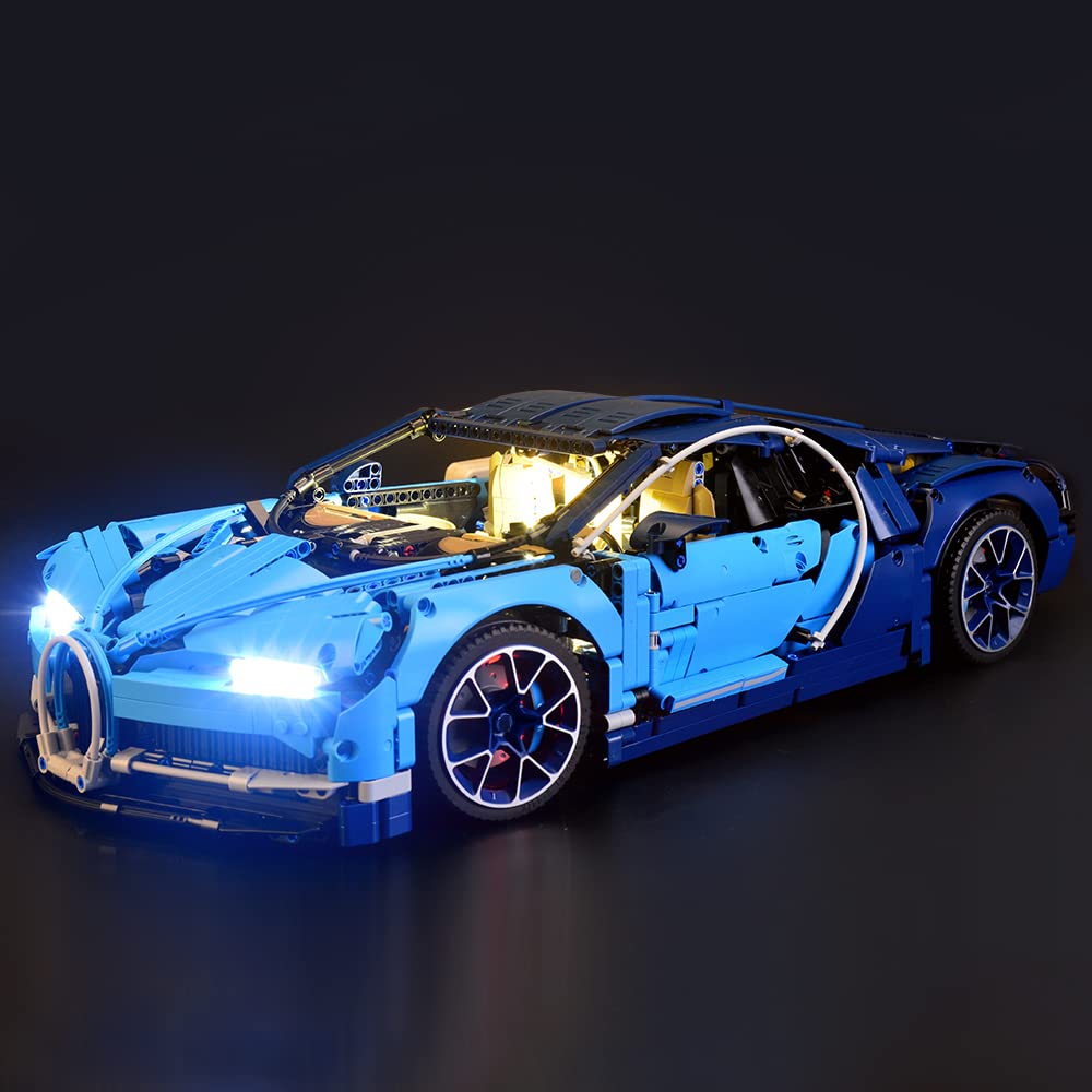 GEAMENT Upgraded Version LED Light kit Compatible with LEGO Bugatti Chiron - for Technic 42083 Race Car Model (Building Set Not Included)