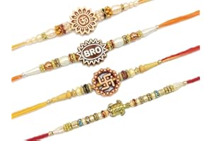 Anika Shopify Rakhi for Brother Sister celebration. Designer Multicolor Stones Raksha Bandhan Rakhi Gift, Wrist bands for loving Sibling/Brother, Sister, Father & family.