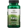 Swanson Kelp - Natural Iodine Source Supporting Thyroid Health - Mineral Supplement w/Iodine Source Standardized 0.4% - (250 Tablets, 225mcg Each)
