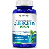 Natural Vitamin Quercetin Maximum Strength 1000mg 200 Capsules Gluten Free Non-GMO