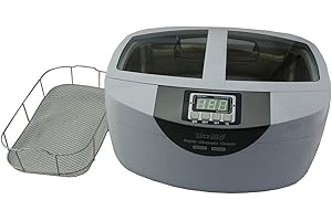 iSonic P4820-WSB Commercial Ultrasonic Cleaner, 2.6Qt/2.5L/White Color, Stainless Steel Wire Mesh Basket, 110V
