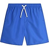 Boys Swim Trunks - Quick Dry Sun Protection Board Shorts with Breathable Mesh Lining and Drawstring Waist (Sizes: 8-18)