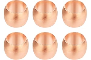 PATIKIL 6mm Tube OD Compression Sleeves Ferrules, 6pcs Copper Ferrule Fitting Compression Fitting Assortment Kit for Air Wate