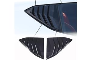 CHEAYAR Rear Side Window Louver Cover Compatible with Corvette C8 Stingray 2020-2023, Side Window Louvers Air Vent Shades Cover Trim, Rear Quarter Window Cover Trim Pair (Piano Black)