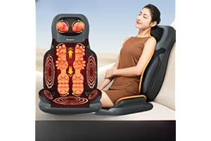 LYMCY Back and Neck Massager, Gifts, Massage Seat, Shiatsu Massage Chair with Heat and Vibration for Neck, Back, Shoulders, U