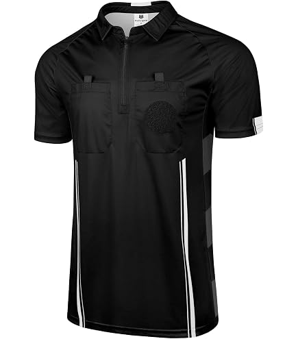Maillot D'arbitre De Football + Short - Ensemble Sportif Homme - Polyester Respirant - Tailles L à 3XL - Attention Taille Petit