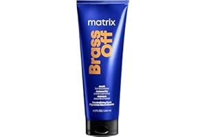 Matrix Brass Off Blue Hair Mask, Neutralizes Orange and Brassy Undertones, Tones Brunette, Brown and Dark Blonde Hair, Deep C