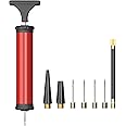 HDNNC Portable Ball Pump, Air Pump with 4 Needles 2 Nozzle 1 Extension Hose Great for Basketball Football Volleyball Soccer