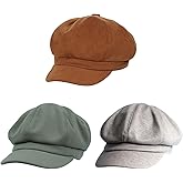 Women's Newsboy Hats Fashion Vintage 8 Panels Visor Beret Cabbie Cap Ladies Paperboy Cap
