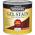 Minwax 260504444 Gel Stain, Mahogany, 1/2 Pint