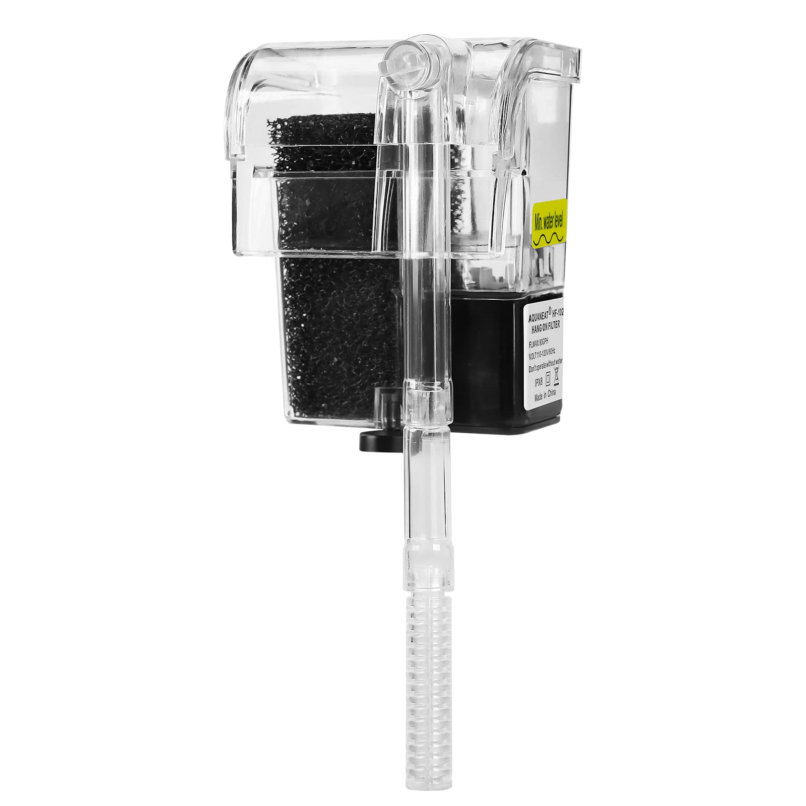 Photo 1 of AQUANEAT Aquarium Hang on HOB Power Filter 5 Gallon Rimless Small Fish Tank Filter 90GPH (up to 5Gal)