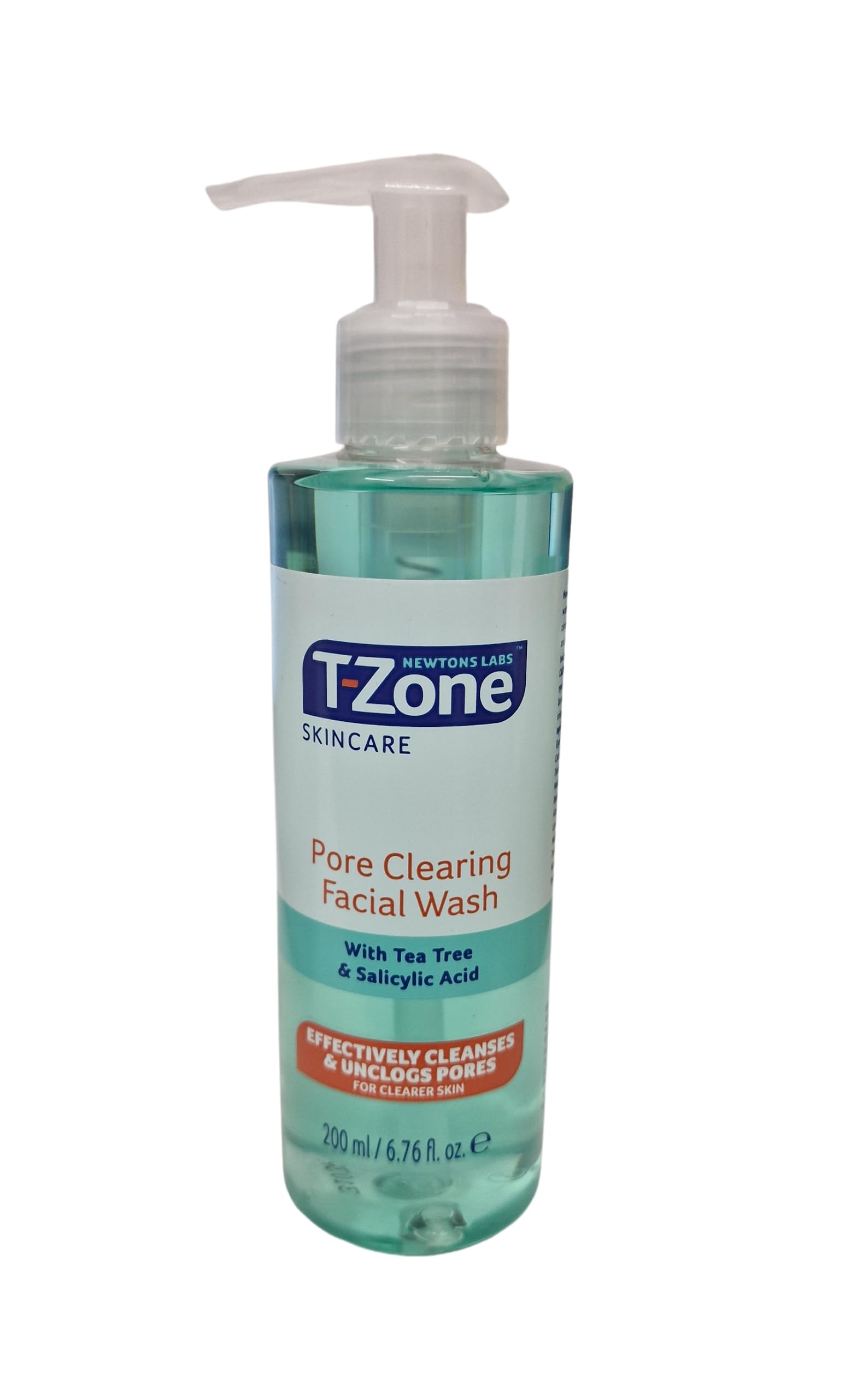 T-Zone Skincare Pore Clearing Facial Wash with Tea Tree and Salicylic Acid 200ml - Unclog Pores, Reduce Breakouts and Refresh Your Skin