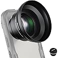 NEEWER HD 65mm Telephoto Phone Camera Lens with Lens Hood Only for 17mm Thread Lens Backplate Cell Phone Cage Case, 1.7X Zoom Lens Attachment Compatible with iPhone 16 15 S25 S24 Ultra Android, LS-66