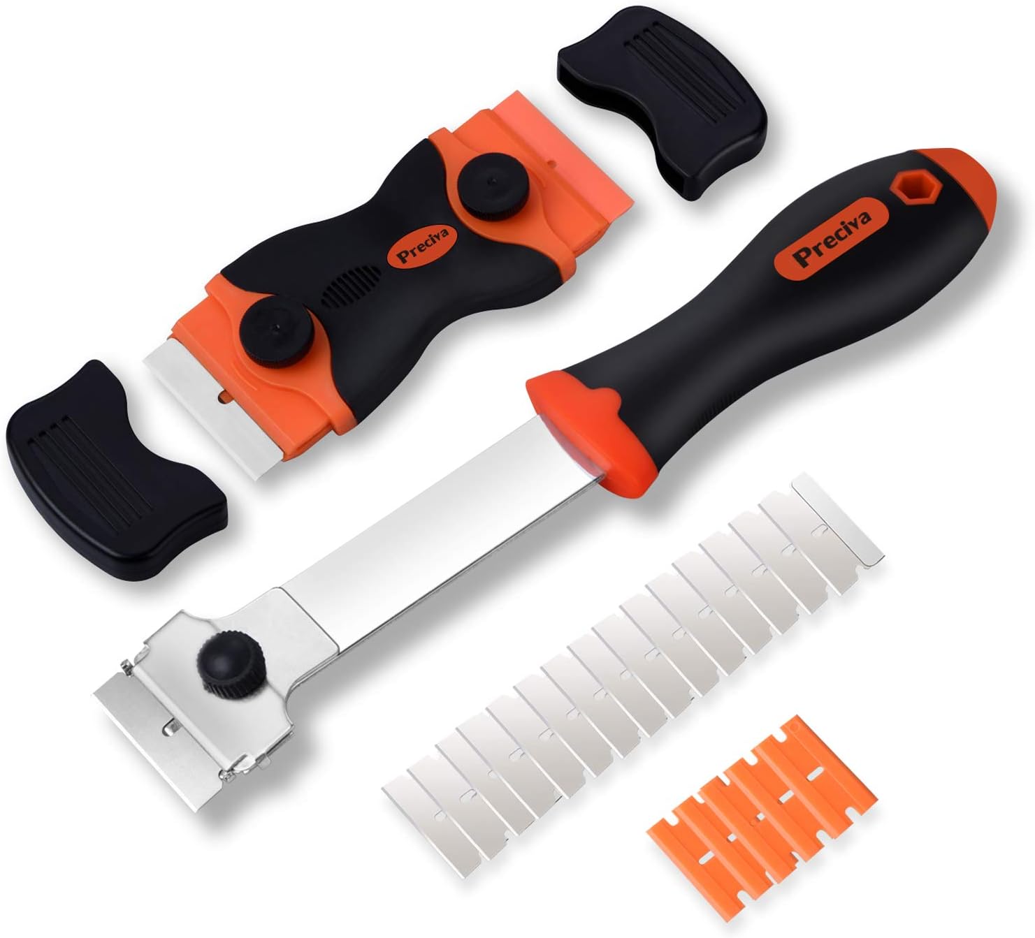 Schaber Set, Preciva Ceranfeldschaber Kochfeldschaber Reinigungsschaber Glasschaber inkl. 20 Stk. Ersatz-Klingen