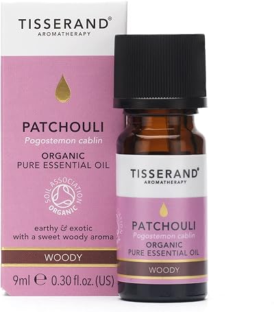Tisserand Organic Patchouli Essential Oil 9 ml - Pure Aromatherapy Oil