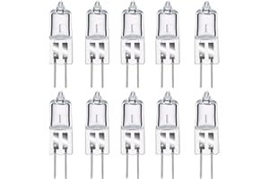 G4 Halogen Bulbs 20W 12V Dimmable Bi-Pin Base Clear Capsule 2800K Warm White 10 Pack