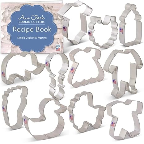 Amazon Com Baby Shower Cookie Cutter Set With Recipe Booklet 11
