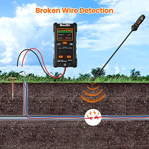 Underground Cable Locator, Seesii Wire Tracer Detector with Earphone, Test for Network Cable