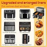 YQL Disposable Air Fryer Liners 300pcs for Ninja Twin Zone 7.6L–9.5L view 3