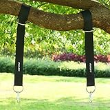 Startostar Tree Swing Hanging Kit,2 Pcs Tree Swing Straps with Carry Pouch & Safety Lock Carabiner Hooks, Holds Up to 1800 lbs for Tire,Hammocks,Battle Rope Training