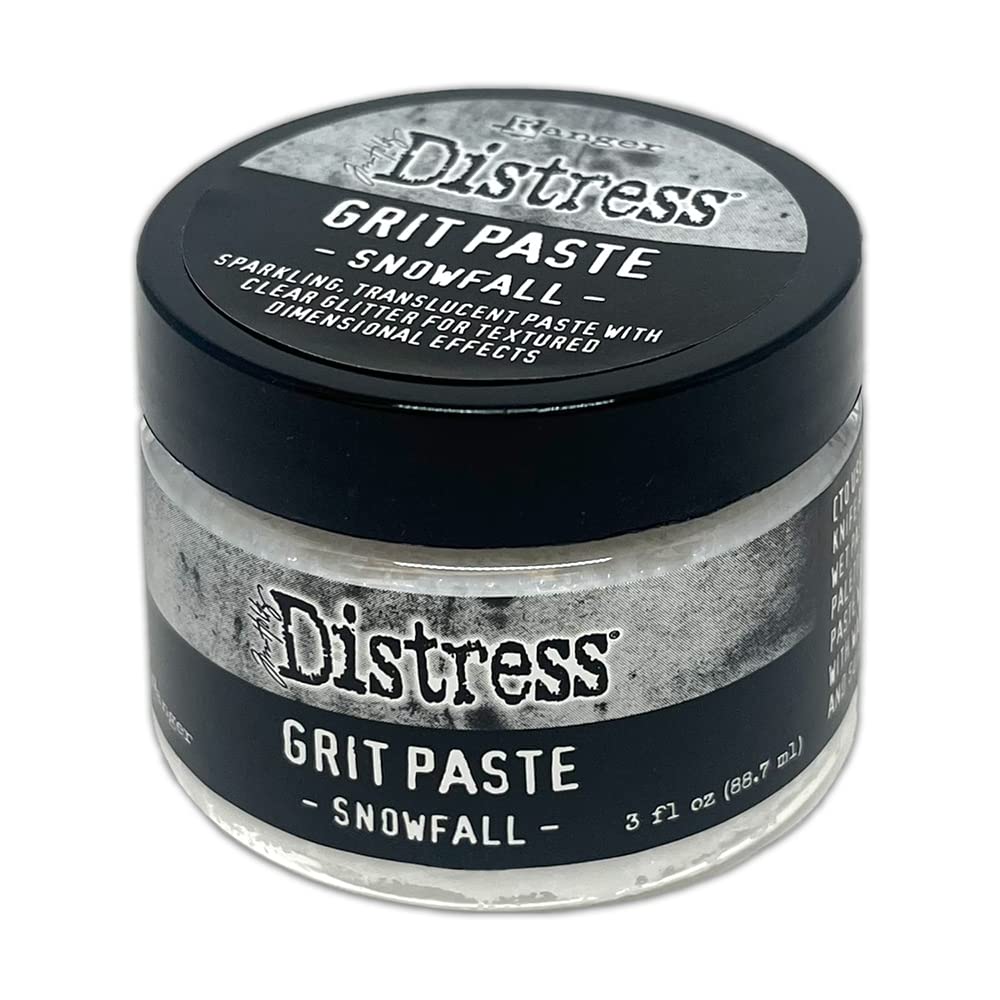 Ranger Tim Holtz-Distress-Holiday Grit Paste-Snowfall, Jar Size 88.7 ml, TSCK81142