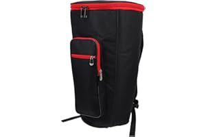 ERINGOGO Djembe Drum Bag 10 Inch, Djembe Backpack Padded Gig Bag with Shoulder Strap, Accessories Pockets, Double Layer, Djembe Drum Carrying Case