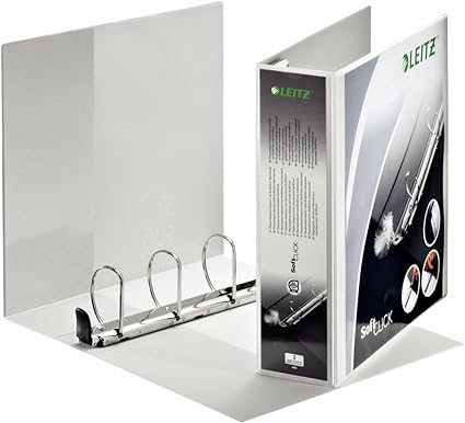 Ecobra - Archivador de 4 anillas A4 60 mm , color blanco: Amazon.es: Oficina y papelería