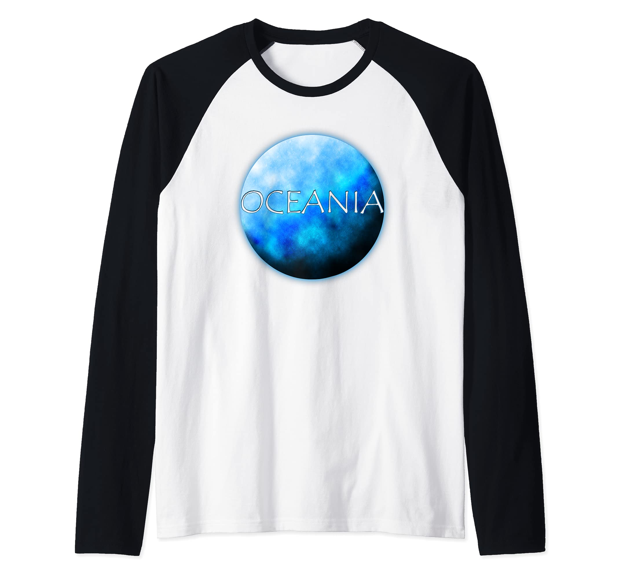 Planet Oceania (Dark colors) Raglan Baseball Tee