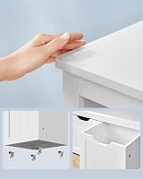 VASAGLE Toy Storage Unit for Kids 3 Drawers White 60 cm H LHS380W01 view 4