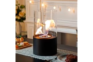 NEWIMAGE Tabletop Fire Bowl Pot|Indoor/Outdoor Portable Tabletop Fireplace–Clean-Burning Bio Ethanol Ventless Fireplace