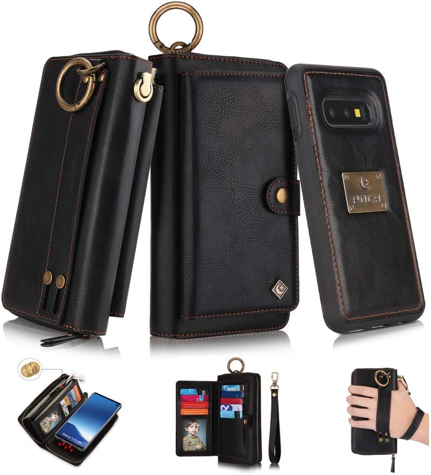 WintMing Samsung Galaxy S10 Wallet Case with Card Holder Car Mount Samsung S10 Leather