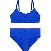 blibean Tween Girls Two Piece Bikini Sets Swimsuits with Chest Pads Size 6-15 Years