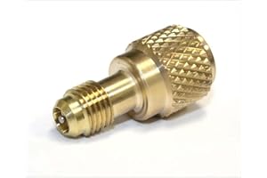MASITE PCWJ R134a Brass Adapter, 1/4 Inch Male to 1/2 Inch Female Fitting，R134A Refrigerant Tank Adapter