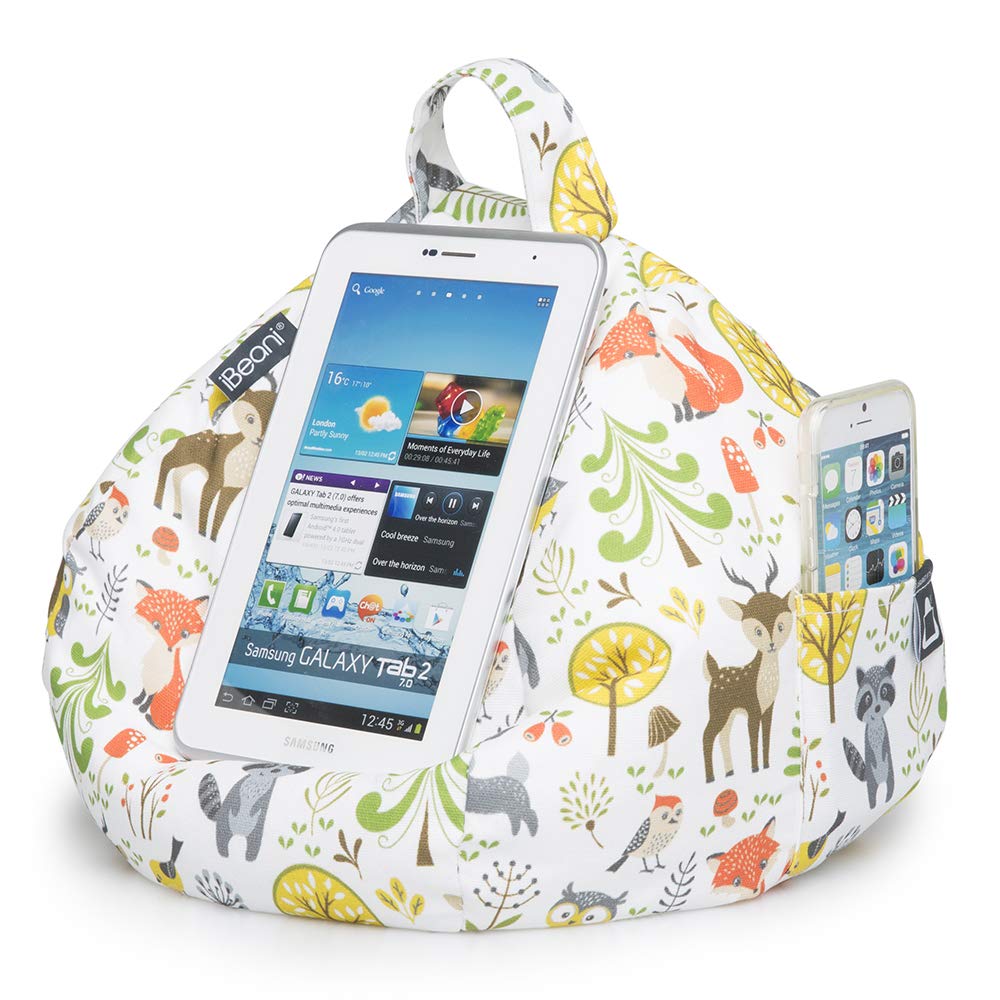 iBeani iPad & Tablet Stand / Bean Bag Cushion Holder for All Devices / Any Angle on Any Surface - Woodland Scene — image 1