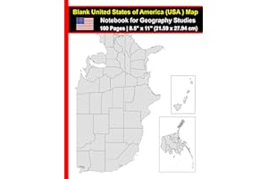 Blank United States of America (USA) Map Notebook for Geography Studies | Ideal for Students to Explore the USA and Note-taki