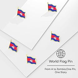 Cambodia Flag Lapel Pin - Enamel Metal National