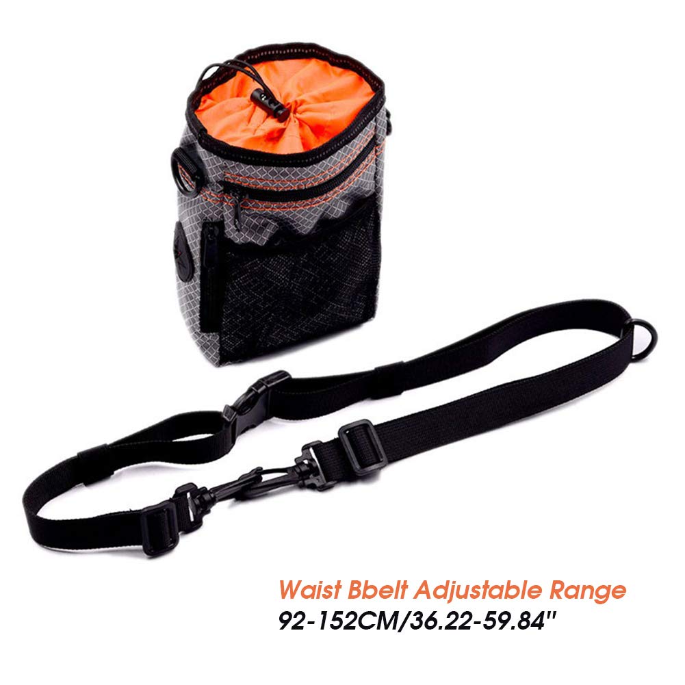 EDUPLINK Dog Treat Training Pouch - Easily Carries Pet Toys, Kibble, Treats - Built-in Poop Bag Dispenser Easy to Clean Waterproof - 3 Wearing Way for Walking, Training, Hiking, Running, Jogging